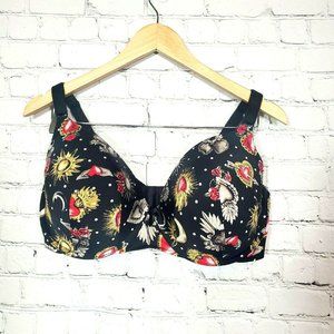 Torrid Curve 40DDD BLACK CELESTIAL BACK SMOOTH BRA